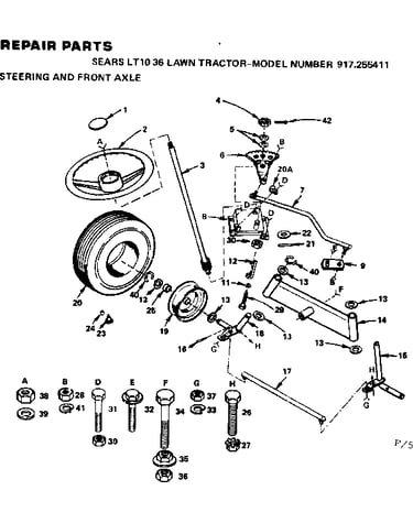 Steering and front axle