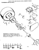 Transmission and rear wheel