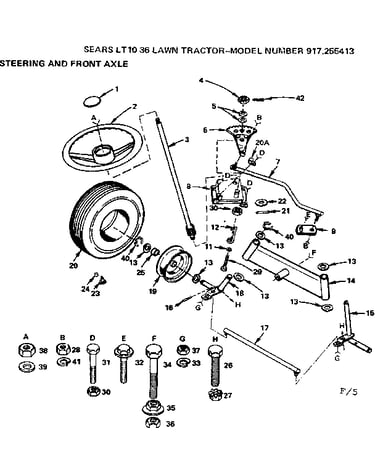 Steering and front axle