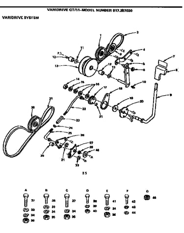 11 garden tractor/varidrive system