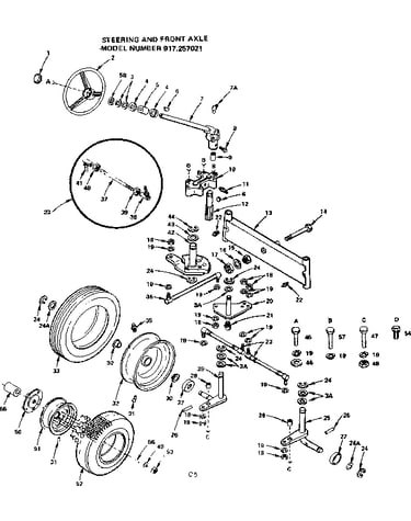 Steering and front axle