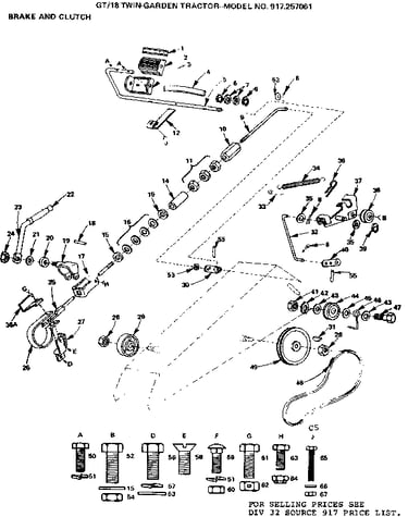 18 twin-garden tractor/brake and clutch