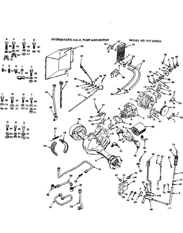 Hydrostatic axle pump and motor