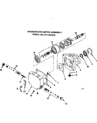 Hydrostatic motor assembly