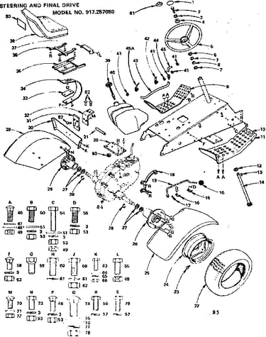 19.9 twin garden tractor/steering and final drive