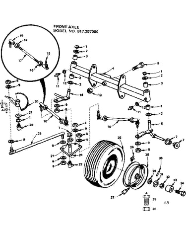 19.9 twin garden tractor/front axle