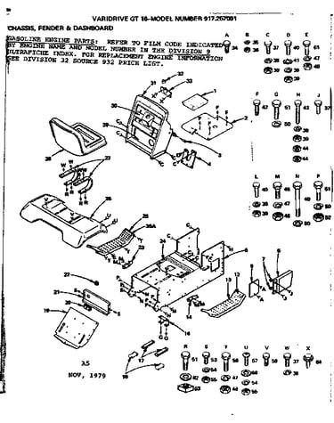 Chassis, fender, and dashboard