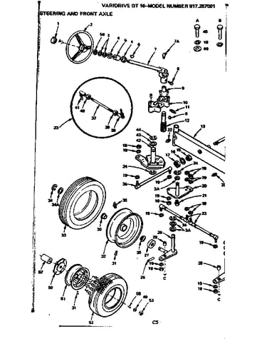 Steering and front axle