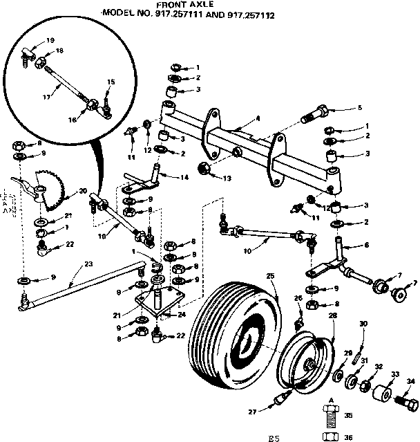 Front axle