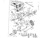 Craftsman 91725722 10 garden tractor/hood, grill and front axle diagram
