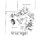 Craftsman 91725722 10 garden tractor/transaxle, brake and engine diagram