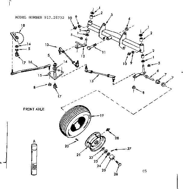 12 tractor/front axle
