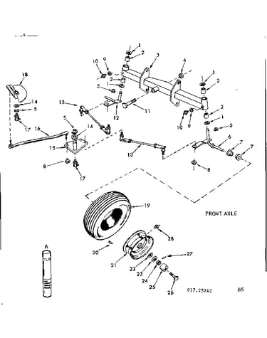 16 tractor-front axle