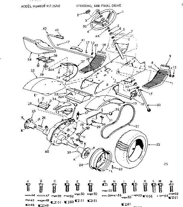 16 tractor/steering, & final drive