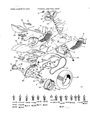 16 tractor/steering, & final drive