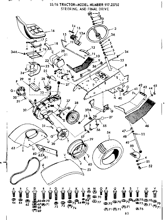16 tractor/steering, and final drive