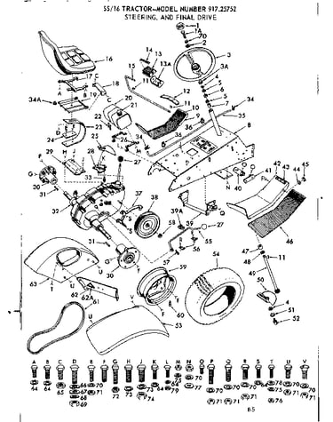 16 tractor/steering, and final drive