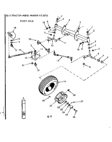 16 tractor/front axle