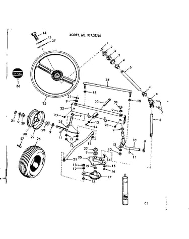 10e lawn tractor/front axle