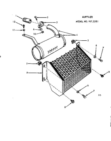 10e lawn tractor/muffler