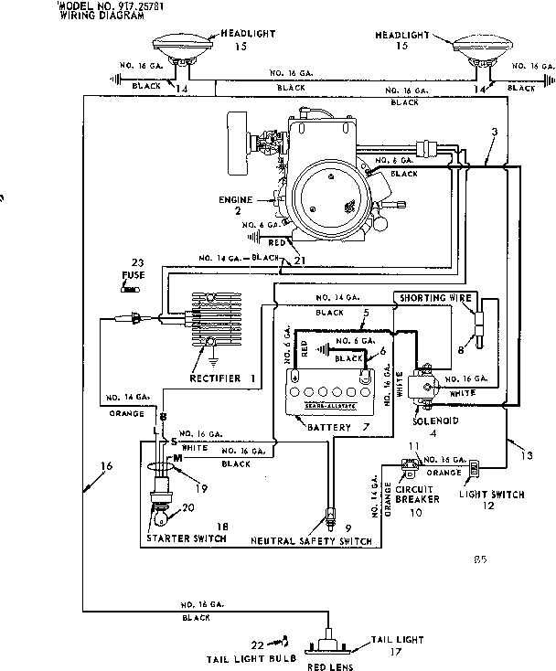 10E LAWN TRACTOR/WIRING DIAGRAM