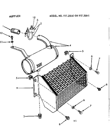 10e lawn tractor and 36 in rotary mower/muffler