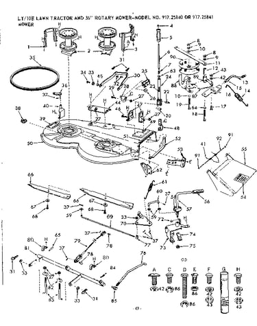 10e lawn tractor and 36 in rotary mower/mower