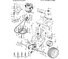 Craftsman 91725842 10e lawn tractor & rotary mower/engine and final drive diagram