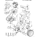 Craftsman 91725843 10e lawn tractor & rotary mower/engine and final drive diagram