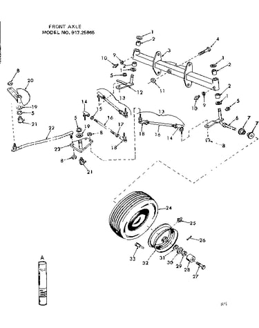 12 garden tractor/front axle
