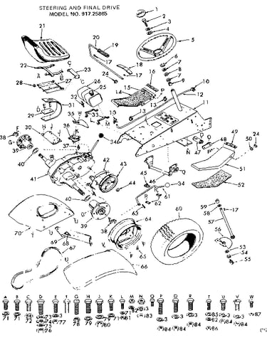 12 garden tractor/steering & final drive