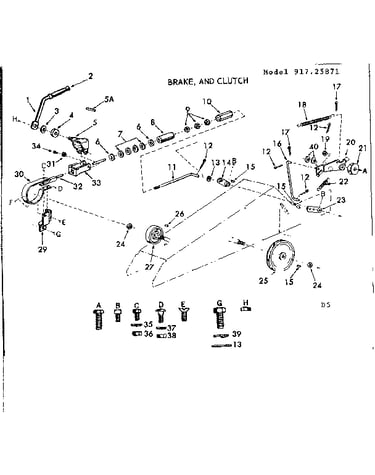 16 garden tractor/brake and clutch