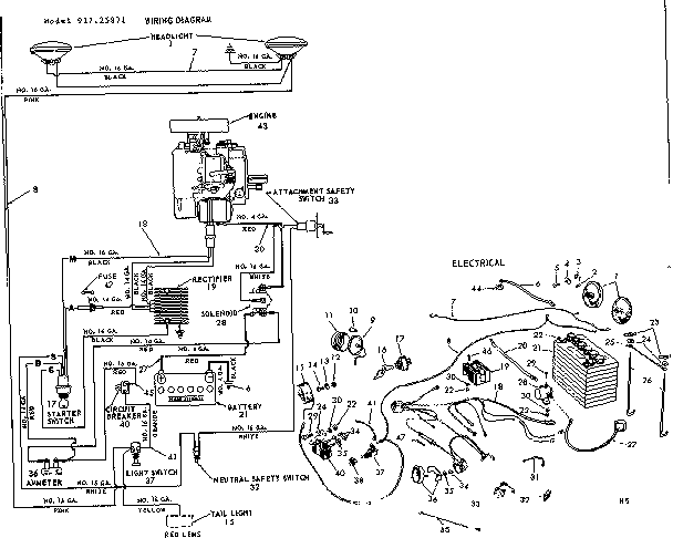16 garden tractor/electrical