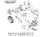 Craftsman 91725921 10x garden tractor/transaxle, brake & engine diagram