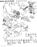 16 garden tractor/main frame, dash & grill