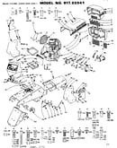 16 garden tractor/main frame, dash & grill