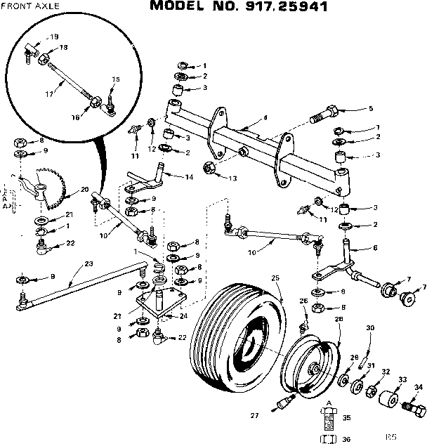 16 GARDEN TRACTOR/FRONT AXLE