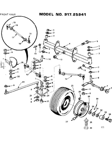 16 garden tractor/front axle