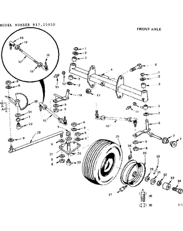 16 twin-garden tractor/front axle