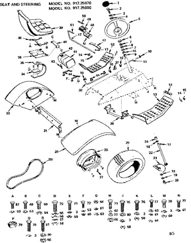 Seat and steering