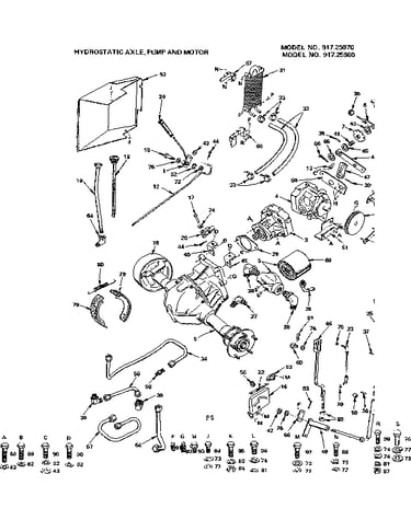 Hydrostatic axle, pump and motor