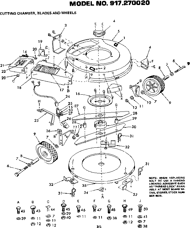 CUTTING CHAMBER, BLADES & WHEELS