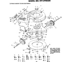 Craftsman 917270020 cutting chamber, blades & wheels diagram