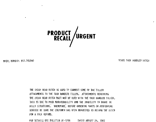 Recall notice