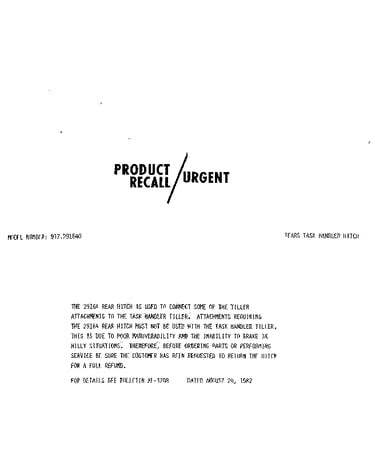 Recall notice