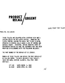 Recall notice