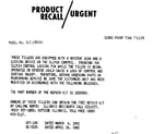 Craftsman 917295581 product recall/urgent diagram