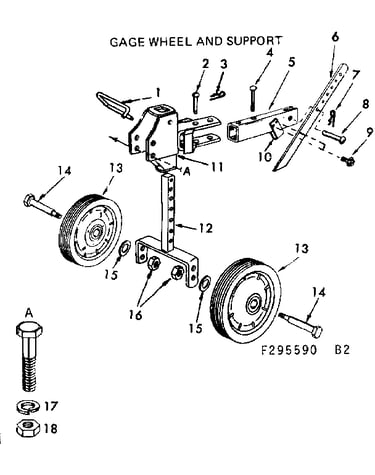 Gage wheel and support