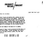 Craftsman 917296540 product recall/urgent diagram