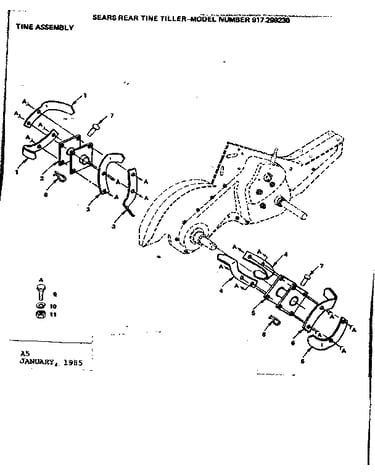 Tine assembly